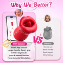 HENU 5-in-1 Mouth Sucking Rose Vibrator for Women – App Controlled Sex Toy with Auto & Manual Sucking, 10 Tongue Licking, G Spot, Clitoris, Nipple Stimulator – Waterproof, USB Rechargeable, Couple & Solo Play
