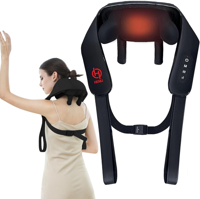 HENU Cordless Neck and Shoulder Massager with Heat