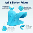 HENU Neck and Shoulder Relaxer - Ergonomic Support Pillow for Tension Relief & Comfort (Blue)