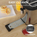 Long Slot 4 Slice Toaster, Countdown Timer, 6 Browning Settings, Cancel/Bagel/Defrost Functions, Built-in Warming Rack, Removable Crumb Tray, Extra-Wide Long Slots - Stainless Steel