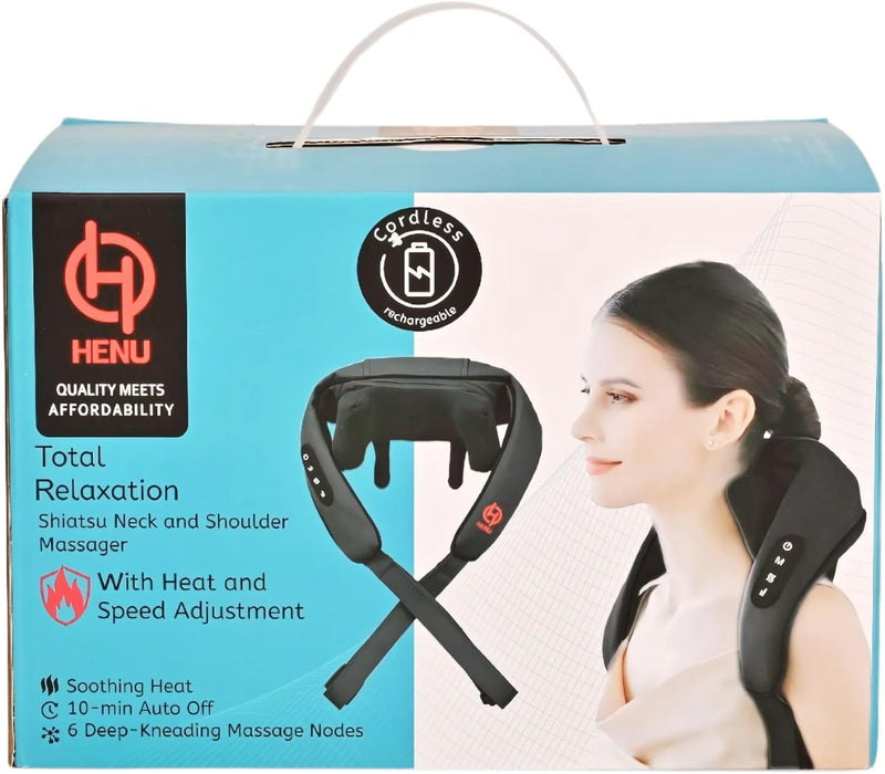 HENU Cordless Neck and Shoulder Massager with Heat