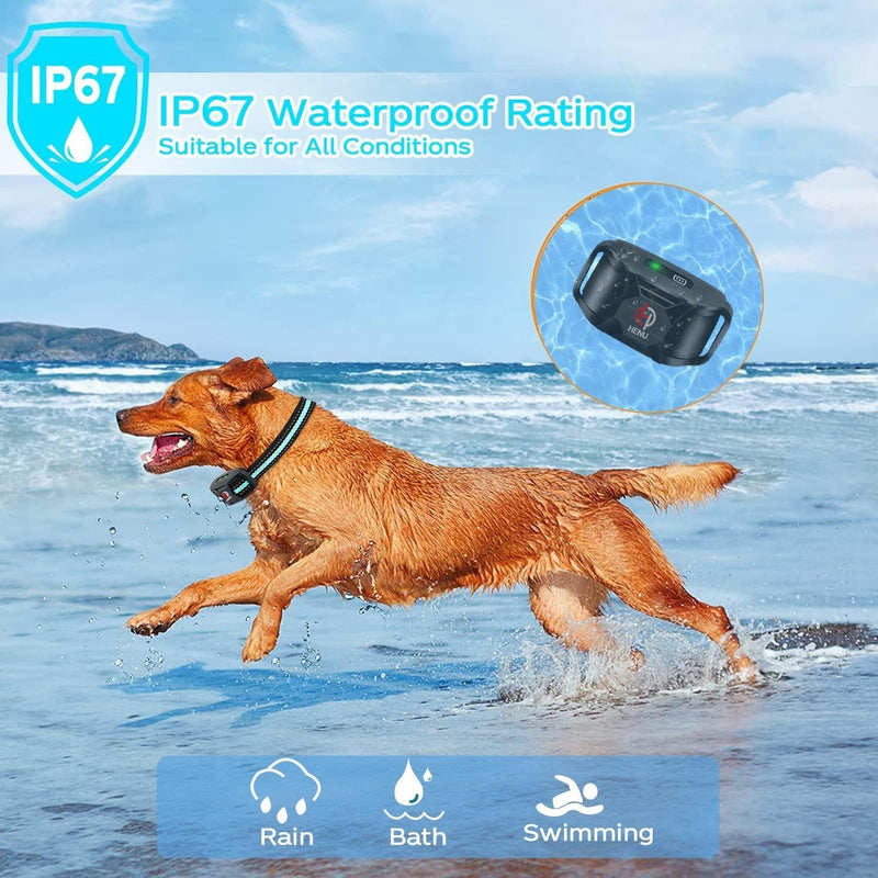 Henu Dog Training Collar – 2600 ft Remote Range, Waterproof Rechargeable Shock Collar with Beep & Vibration Modes | Adjustable for Small to Large Dogs | Dual Channel Support