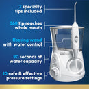 Waterpik Aquarius Water Flosser Professional For Teeth, Gums, Braces, Dental Care, Electric Power With 10 Settings, 7 Tips For Multiple Users And Needs, ADA Accepted, White WP-660
