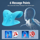 HENU Neck and Shoulder Relaxer - Ergonomic Support Pillow for Tension Relief & Comfort (Blue)