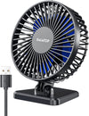 Gaiatop USB Desk Fan, Small But Powerful, Portable Quiet 3 Speeds Wind Desktop Personal Fan