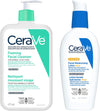 CeraVe Daily Face Cleanser and Facial Moisturizer Bundle, Foaming Facial Cleanser for Oily Skin and Face Moisturizer Lotion AM SPF 30 with Hyaluronic Acid, Fragrance Free.