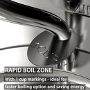Electric Gooseneck Kettle, 1L 1500W Fast Boil, 100% Stainless Steel BPA Free Pour-Over Coffee & Tea Kettle, Water Boiler with Auto Shut & Boil-Dry Protection, Black