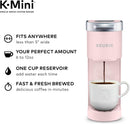 Keurig K-Mini Coffee Maker, Single Serve K-Cup Pod Coffee Brewer, 6 to 12 oz. Brew Sizes, Dusty Rose
