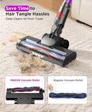 MQDXE Cordless Stick Vacuum Cleaner: 550W Powerful Suction, LED Display, 55 Min Runtime, Anti-Tangle Brush, Rechargeable Battery, Lightweight for Home, Pet...
