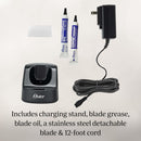 Oster Professional Cordless Turbo A5 Dog & Animal Clippers - Detachable Blades are available for Thick, Thin & Matted Coats - Brushless Motor, 80-Minute Battery, Adaptive Speed Control (Blue)