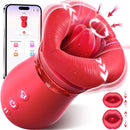 HENU 5-in-1 Mouth Sucking Rose Vibrator for Women – App Controlled Sex Toy with Auto & Manual Sucking, 10 Tongue Licking, G Spot, Clitoris, Nipple Stimulator – Waterproof, USB Rechargeable, Couple & Solo Play