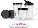 Compact Personal Blender System – 11-Piece Set, Silver