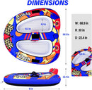 MewVeer 1~2 Person Foam Seats, Water Sport Towables with Drainage, Quick Connector, Large Capacity