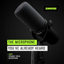 Shure SM7B Vocal Dynamic Microphone – XLR Studio Mic for Podcasting, Recording, Broadcasting, Streaming & Gaming – Smooth, Warm Sound, Rugged Build, Detachable Windscreen, Wide Frequency Range, Black