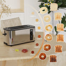 Long Slot 4 Slice Toaster, Countdown Timer, 6 Browning Settings, Cancel/Bagel/Defrost Functions, Built-in Warming Rack, Removable Crumb Tray, Extra-Wide Long Slots - Stainless Steel