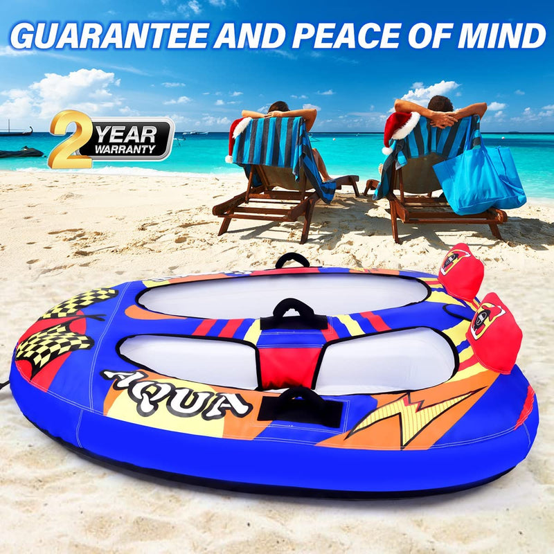 MewVeer 1~2 Person Foam Seats, Water Sport Towables with Drainage, Quick Connector, Large Capacity