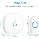 SECRUI Wireless Doorbell, Easy Installation, Adjustable Volumes, 58 Chimes, 1000Ft Operating Range, Waterproof, LED Indicator, White