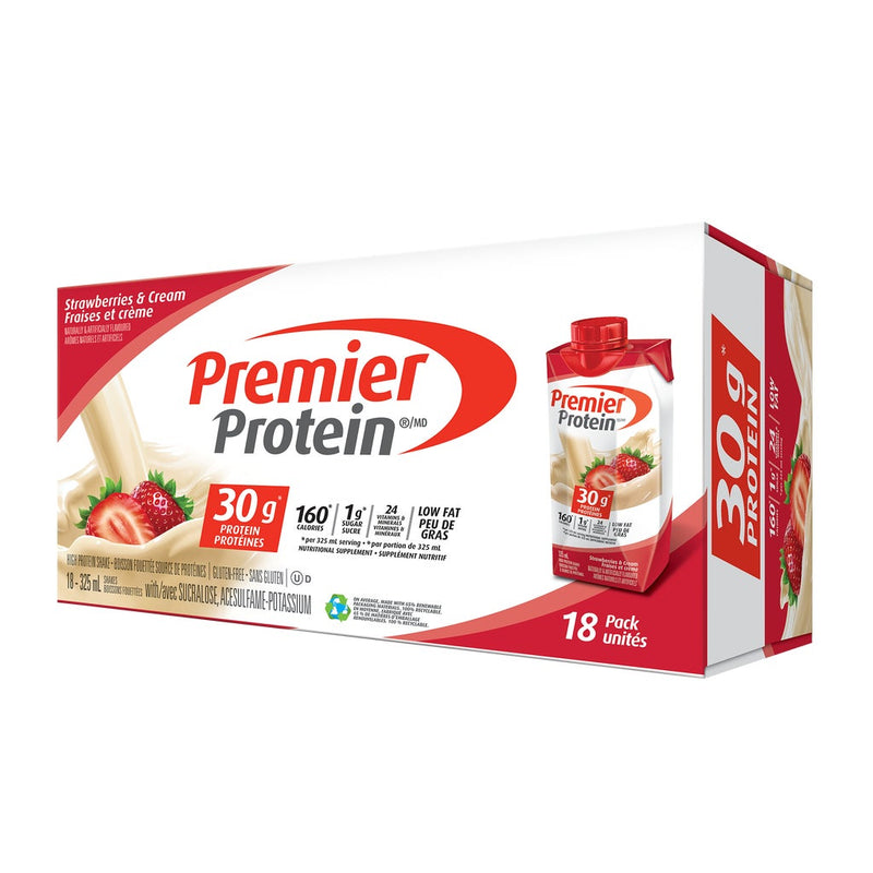 Premier Protein Strawberries and Cream Shake 18 × 325 mL