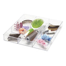 6-Section Clear Plastic Drawer Organizer, Multi-Compartment Storage Tray, Space-Saving Organizer for Office Supplies, School Items, Crafts, Kitchen & Home
