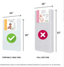 Dream On Me 3-Inch Extra Firm Portable Crib Mattress, White