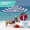 7.5 ft Outdoor Beach Umbrella with Tilt & UV Shade – Portable Sun Protection for Patio, Garden & Beach