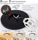 TALOYA Flush Mount LED Ceiling Light Fixture Black,12 Inch 20 Watt, Thin Ceiling Lamp Surface Mount for Kitchen Bedroom Utility Laundry