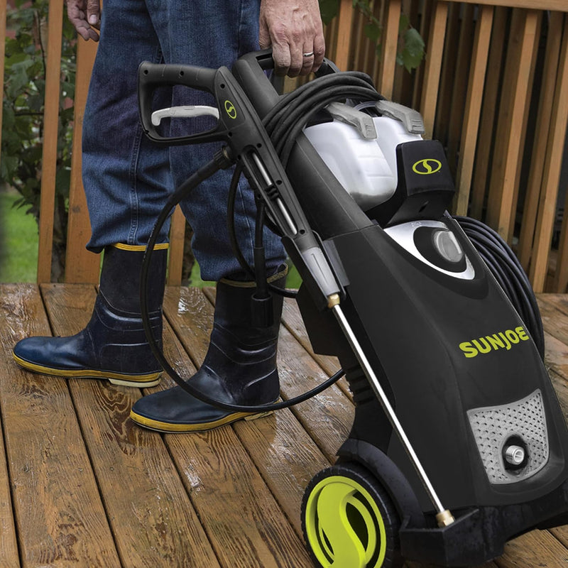 Sun Joe SPX3000 14.5-Amp 2030 PSI Max 1.76 GPM Max Electric High-Pressure Washer w/ 5 Quick-Connect Tips, Detergent Tanks, Cleans Cars, Fences, Patios, Decks, Sidewalks, 15.6 x 13.5 x 33.9