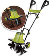 Sun Joe TJ603E 16-Inch 12-Amp Electric Garden Tiller/Cultivator, 3-Position Wheel Adjustment, 6-Steel Angled Tines, Maintenance-Free