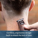 Oster Professional Cordless Hair Trimmer with Rechargeable Battery and Ergonomic Design, T-Finisher T-Blade Trimmer, Burgundy