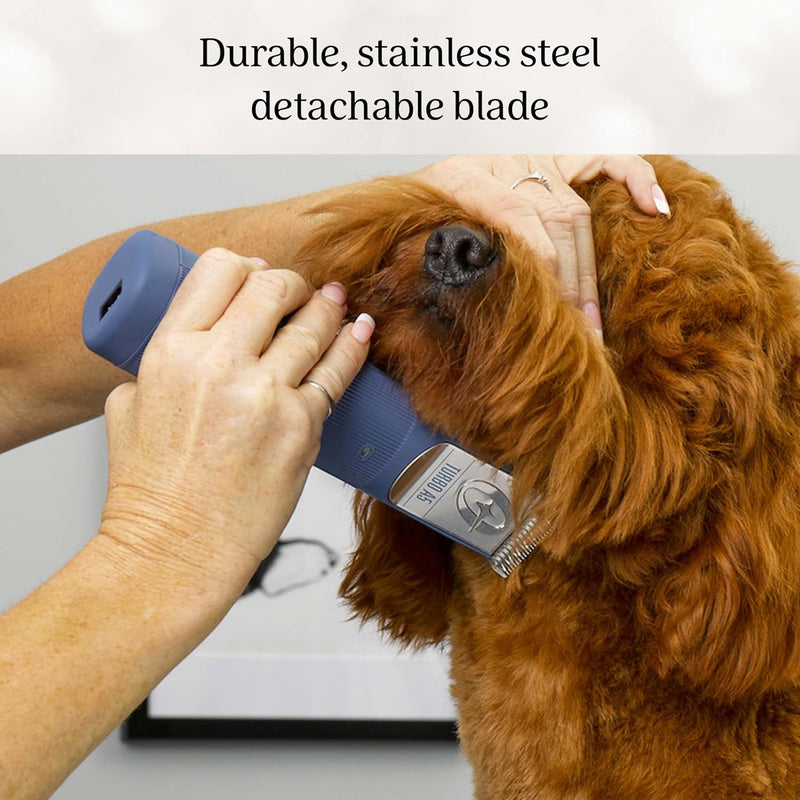 Oster Professional Cordless Turbo A5 Dog & Animal Clippers - Detachable Blades are available for Thick, Thin & Matted Coats - Brushless Motor, 80-Minute Battery, Adaptive Speed Control (Blue)