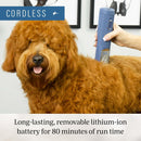 Oster Professional Cordless Turbo A5 Dog & Animal Clippers - Detachable Blades are available for Thick, Thin & Matted Coats - Brushless Motor, 80-Minute Battery, Adaptive Speed Control (Blue)