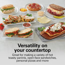 Panini Press Sandwich Maker & Electric Indoor Grill with Locking Lid, Opens Wide to Fit Any Thickness for Quesadillas, Burgers & More, Nonstick 8" x 10" Grids, Chrome (25460MNA)