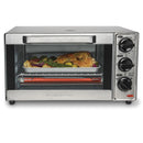4-Slice Toaster Oven, Stainless Steel Countertop Oven with Toast, Bake & Broil Functions, 30-Minute Timer, Auto Shut-Off, Crumb Tray