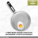 8-Inch Nonstick Frying Pan, Ceramic Coated Skillet, PFOA-Free Cooking Pan with Thick Aluminum Base, Small Fry Pan for Eggs, Vegetables & Everyday Cooking
