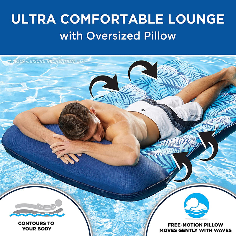 Aqua Oversized Contour Pool Float Lounge – Extra Large