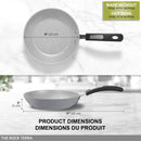 8-Inch Nonstick Frying Pan, Ceramic Coated Skillet, PFOA-Free Cooking Pan with Thick Aluminum Base, Small Fry Pan for Eggs, Vegetables & Everyday Cooking