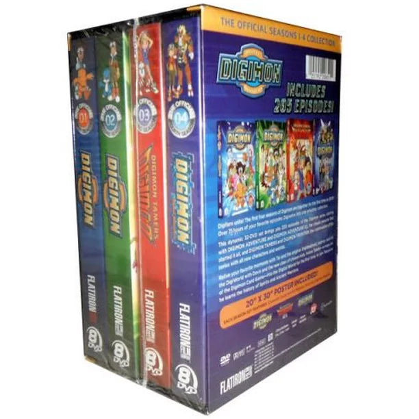 Digimon Digital Monster: The Complete Series Seasons 1-4 DVD Box Set (English only)
