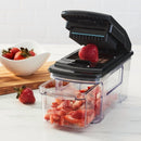 MIU Vegetable Chopper with 2 Interchangeable Dicer Blades – Manual Food Dicer & Slicer for Fruits, Veggies & Onions ( only White Color)