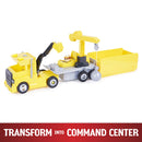 PAW Patrol, Rubble 2 in 1 Transforming X-Treme Truck with Excavator Toy, Crane Toy, Lights and Sounds, Action Figures