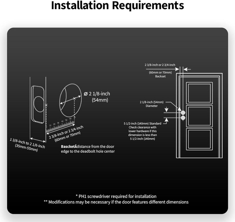 Aqara Smart Lock U50, Keyless Entry Door Lock with Apple Home Key