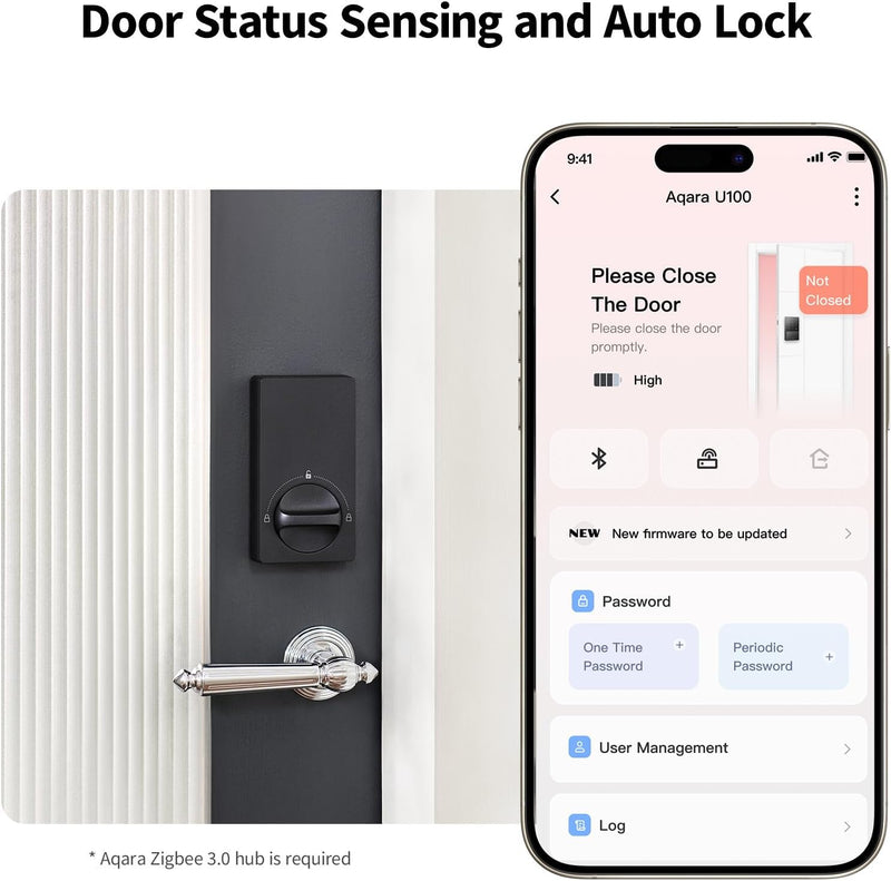Aqara Smart Lock U50, Keyless Entry Door Lock with Apple Home Key