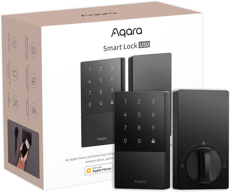 Aqara Smart Lock U50, Keyless Entry Door Lock with Apple Home Key