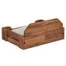 Bowser & Meowser Earth Friendly High Back Recycled Wood Pet Bed, Home Sweet Home