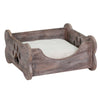 Bowser & Meowser Earth Friendly Recycled Wood Pet Bed, Bone Shape