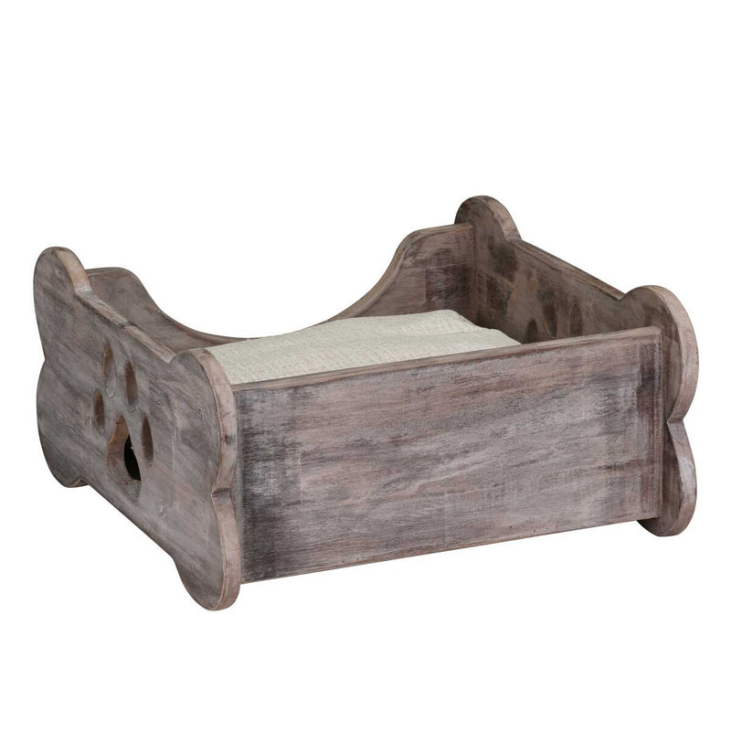 Bowser & Meowser Earth Friendly Recycled Wood Pet Bed, Bone Shape