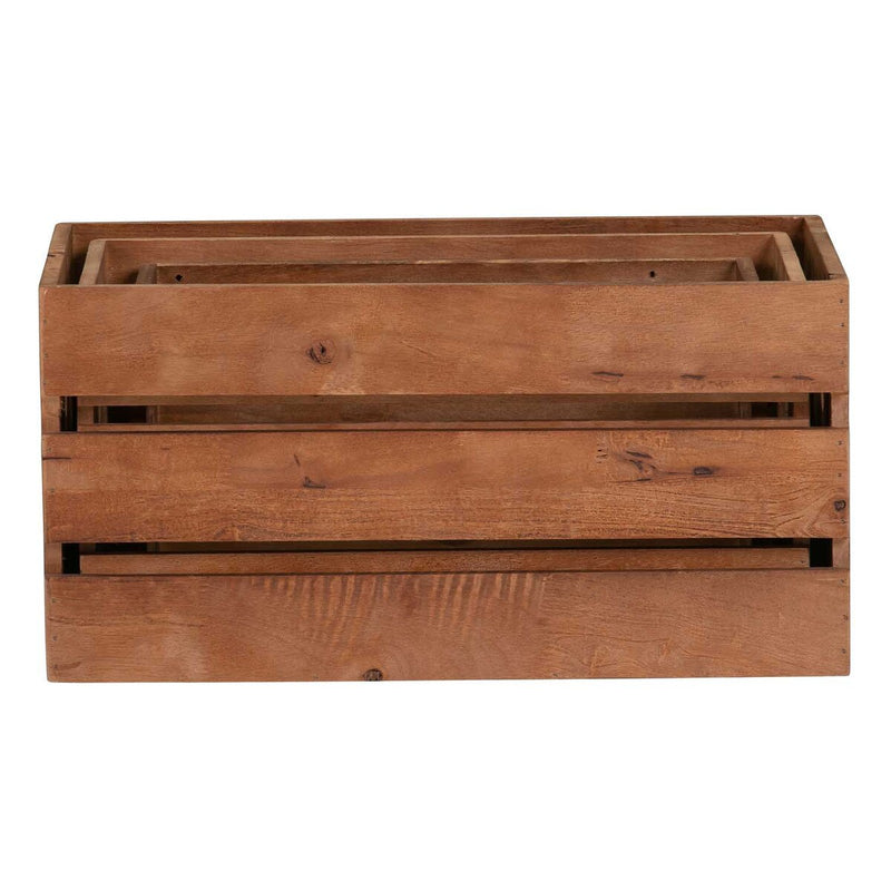 Bowser & Meowser Earth Friendly Recycled Wood Toy and Storage Boxes, Set of 3