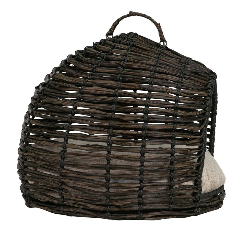 Bowser & Meowser Resin Wicker Hide Away Pet Bed with Handle