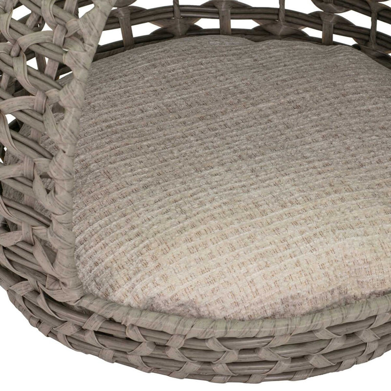 Bowser & Meowser Resin Wicker Pet Bed, Tear Drop