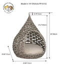 Bowser & Meowser Resin Wicker Pet Bed, Tear Drop