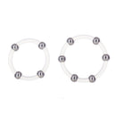 Steel Beaded Silicone Ring Set